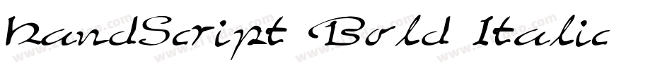 HandScript Bold Italic字体转换